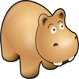 Icône animal marron hippopotame à télécharger gratuitement